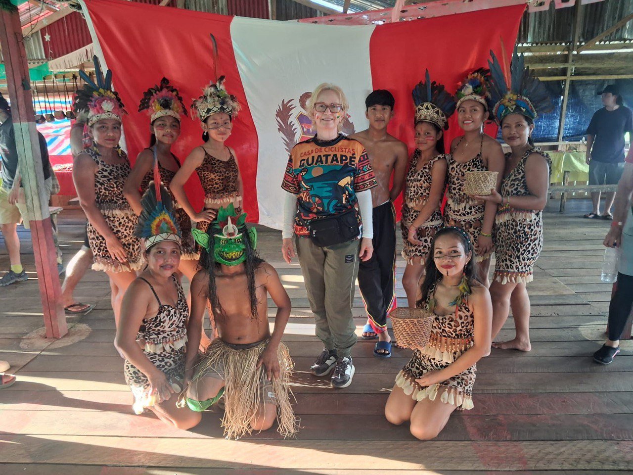 Cultural performance staged for tourists in Leticia