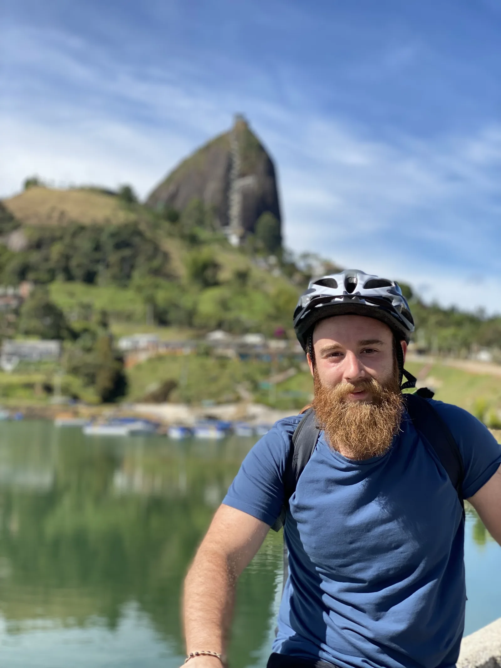 Rider at the Piedra del Peñol